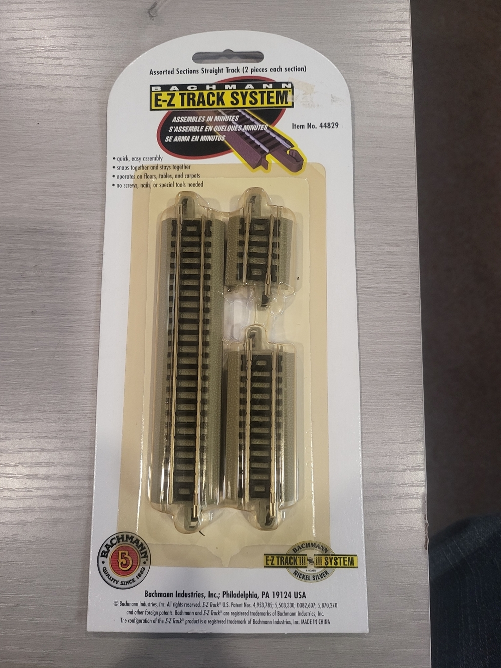 Bachmann N Scale EZ Track System Straight Track Assortment